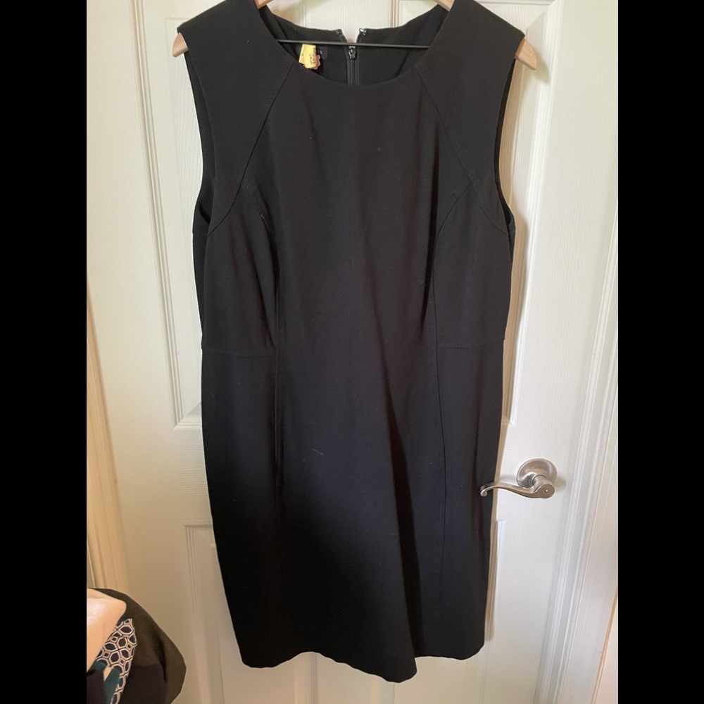 Talbots Black Sheath Dress Size 18